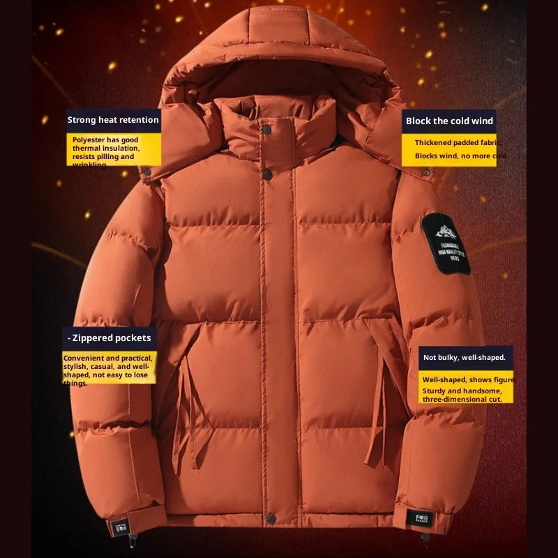 New Winter Men's Hooded Collar Down Coats Outerwear High Quality Overcoat Fashion Windproof Parkas Male Casual Warm Down Jackets - Matrix Studios
