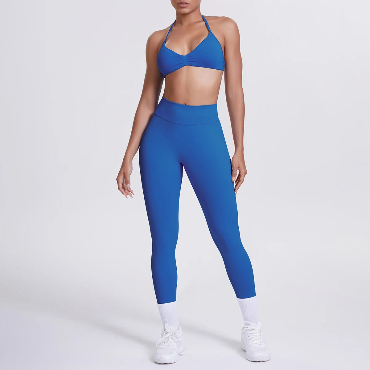 Women 2pcs Patchwork Sport Yoga Suit Training Sleeveless Sport Gym Tops Tummy Control Slimming Booty Leggings Yoga Suit Sports - Matrix-studios.com