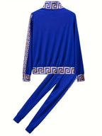 2025 Europe And The United States New Style Leisure Printing Stitching Two-piece Suit - Matrix-studios.com