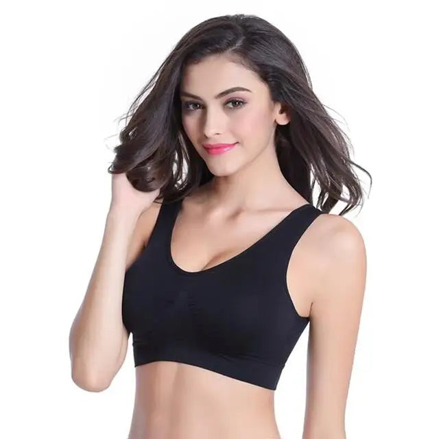 S-7XL Plus Size Thin Non-underwire Bra Zero Bondage Women's Underwear Sports Yoga Wireless Vest Seamless Adjustable Brassiere - Matrix Studios