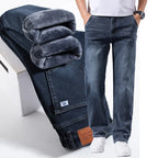 Men's Loose Straight Leg Jeans Retro Washed Elastic Casual Pants Suitable for All Seasons Versatile Pants - Matrix Studios