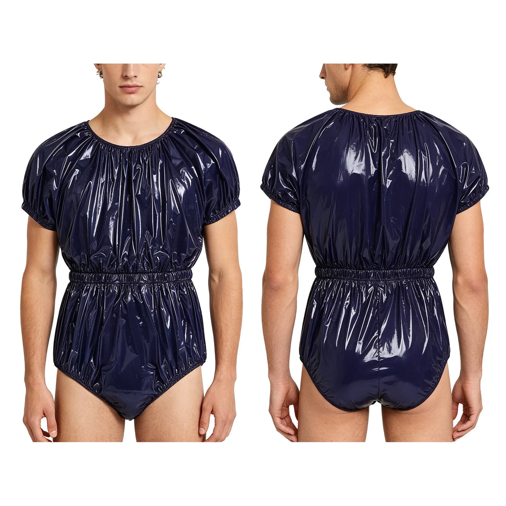Men Women Waterproof Glossy Bodysuit Leak-proof Washable Diaper Cover Elderly Bedridden Special Needs Adaptive Jumpsuit Swimwear - Matrix Studios