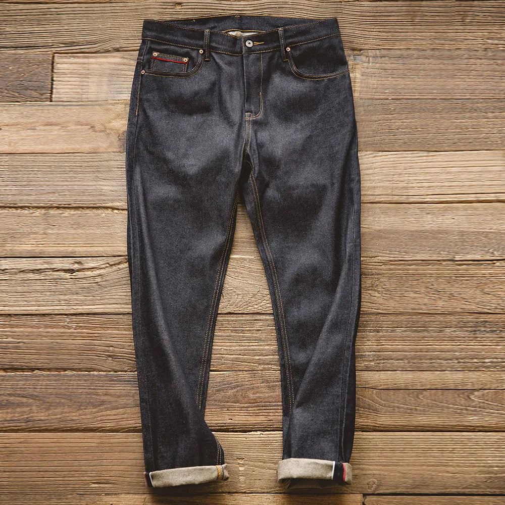 Maden Retro 11.6oz Selvedge Raw Denim Jeans Tapered Regular Fit Cotton Jeans with Zipper Fly High Quality Versatile Men's Pants - Matrix Studios