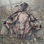 Gothic Punk Eye Pattern Patchwork Hoodies Women Y2k Top New Retro Loose Long Sleeve Sweatshirt Men and Women Hoodie Streetwear - Matrix Studios