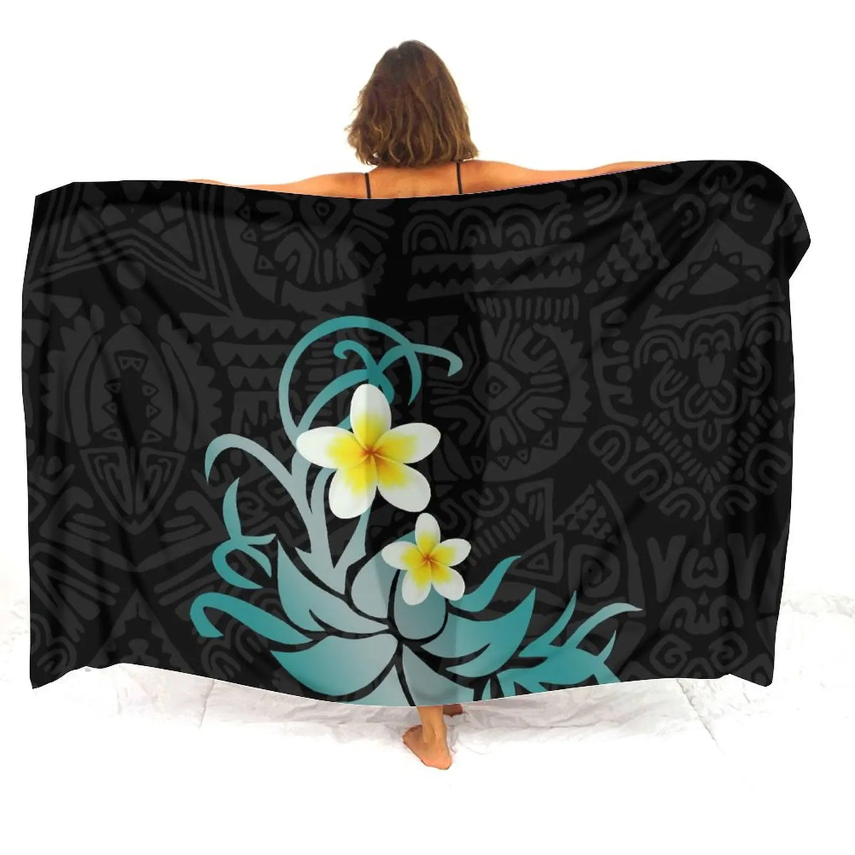 Tax Free Retro Tribal Ethnic Polynesian Women Seaside Sexy Style Sarong Soft And Comfortable Fabric Samoan Pattern Print Design - Matrix Studios
