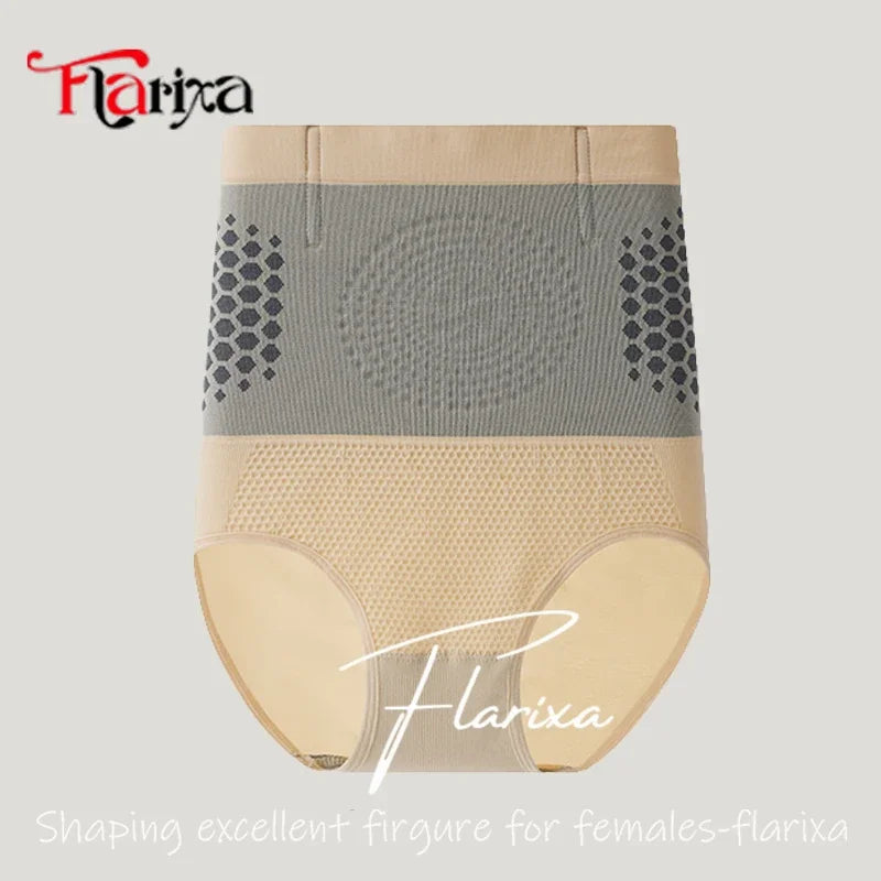 Flarixa Tummy Control Underwear Briefs for Women High Waist Seamless Butt Lifting Panties Sweat Slim Body Shaper Belly Slimmer - Matrix Studios