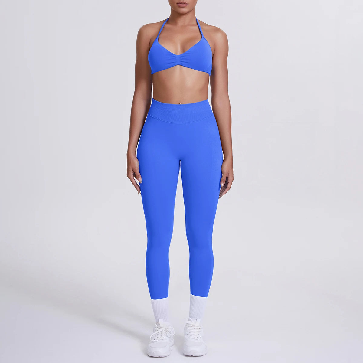 Women 2pcs Patchwork Sport Yoga Suit Training Sleeveless Sport Gym Tops Tummy Control Slimming Booty Leggings Yoga Suit Sports - Matrix-studios.com