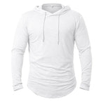 Men's Lightweight Athletic Hoodies Long Sleeve Workout Sport Hooded Shirt Casual Gym Running Jogger Shirt Pullover Sweatshirt - Matrix Studios