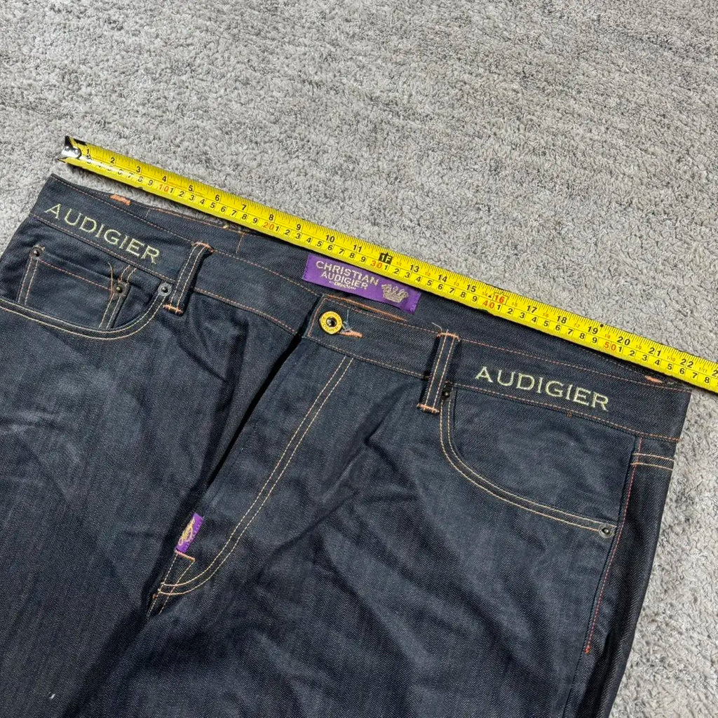 Baggy Wide Leg Y2K 2000s Loose Jeans Embroidered Buddha Casual Denim Pants Harajuku High Waist Straight Jeans Y2k Women Clothing - Matrix-studios.com