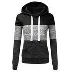 Women Tracksuit Printing Hooded Sweatshirt Sweatpant Color Block Versatile Casual Jogging Pullovers Sport Trousers Outfits S-3XL - Matrix-studios.com