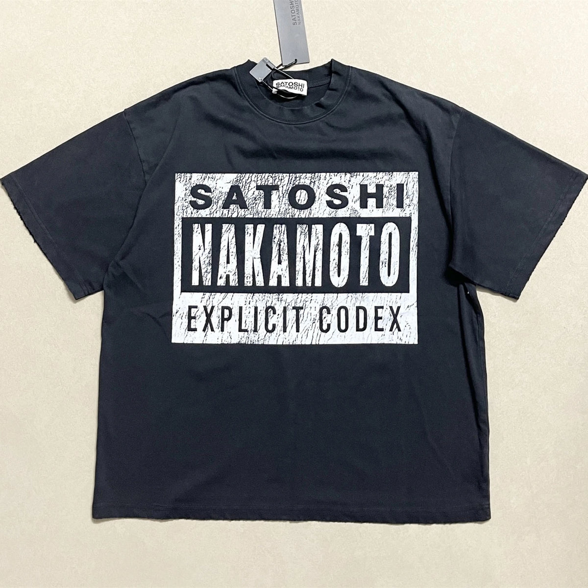 Apricot Color Satoshi Nakamoto Hole T Shirt Men Women Tee Tops T-Shirt - Matrix-studios.com