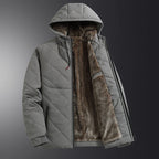 Winter Men's Fleece Warm Down Parkas Fashion Men Cotton Thick Padded Coats Men Thermal Windbreaker Hooded Overcoats Clothing - Matrix Studios