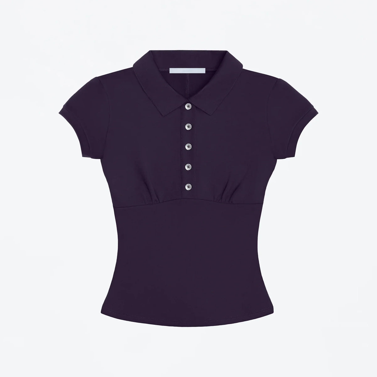 Tank Polo Collar Short-Sleeve T-Shirt, Slim-Fit Waist-Cinching Style, Slimming Hot Girl Style Crop Top, High-Elastic Slim-Fit Waist-Cinching Polo Shirt, Hot Girl Style for Layering or Wearing Alone - Matrix-studios.com