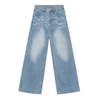 IEFB Straight Male Jeans Vintage Men's Denim Pants Tie-dyed Design Wide Leg Trousers Spring New Stylish Men Clothing 9C4276 - Matrix Studios
