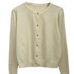 Solid Color Knitted for Women Cardigan Korean Single Breasted Long Sleeve Jumper Woman Round Neck All Match Cardigans Outwear - Matrix Studios