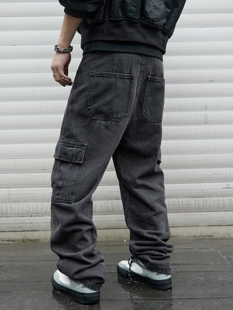 Y2k New Baggy Jeans Male Hip Hop Harajuku Trousers Wide Leg Denim Pants Men's Jeans Streetwear Korean Oversize Cargo Pants - Matrix Studios
