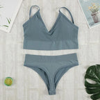 2Pcs Bra Set Underwear Set Women Panties Sexy G-String Seamless Bralette Female Lingerie Soft Tank Crop Top - Matrix Studios