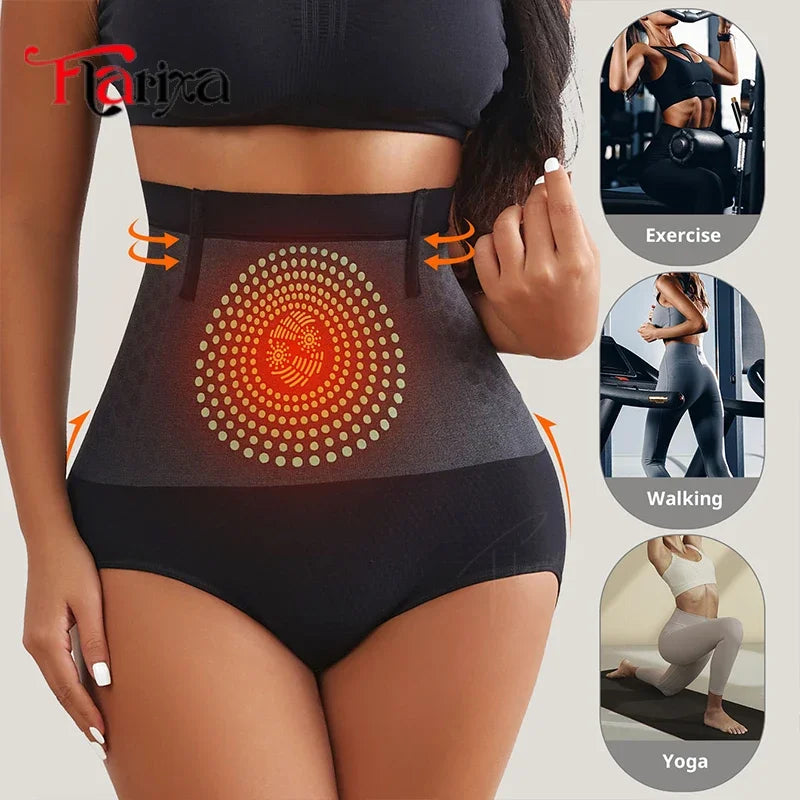 Flarixa Tummy Control Underwear Briefs for Women High Waist Seamless Butt Lifting Panties Sweat Slim Body Shaper Belly Slimmer - Matrix Studios