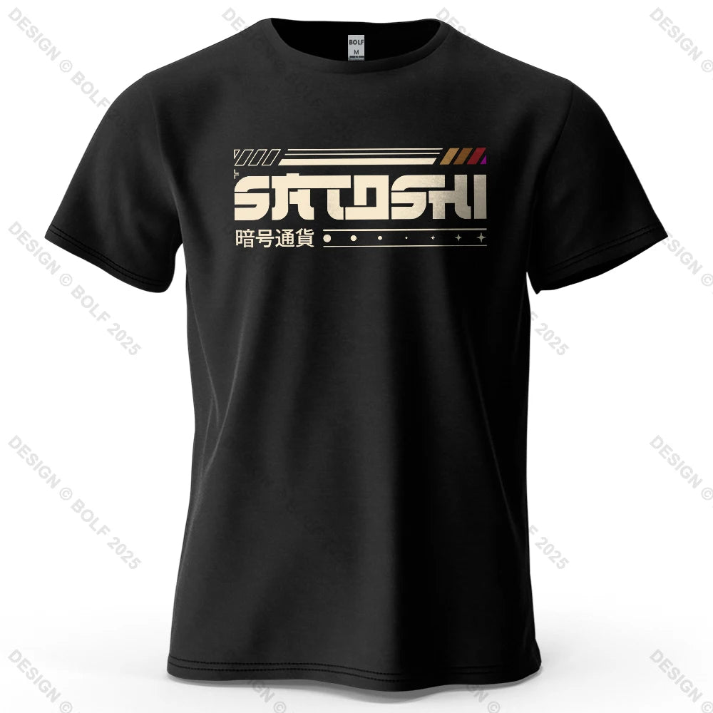 Satoshi and Crypto Printed Men's T-Shirt 100% Cotton Oversized Tech Theme Outfits Graphic Tees for Women Tops Tees Streetwear - Matrix-studios.com