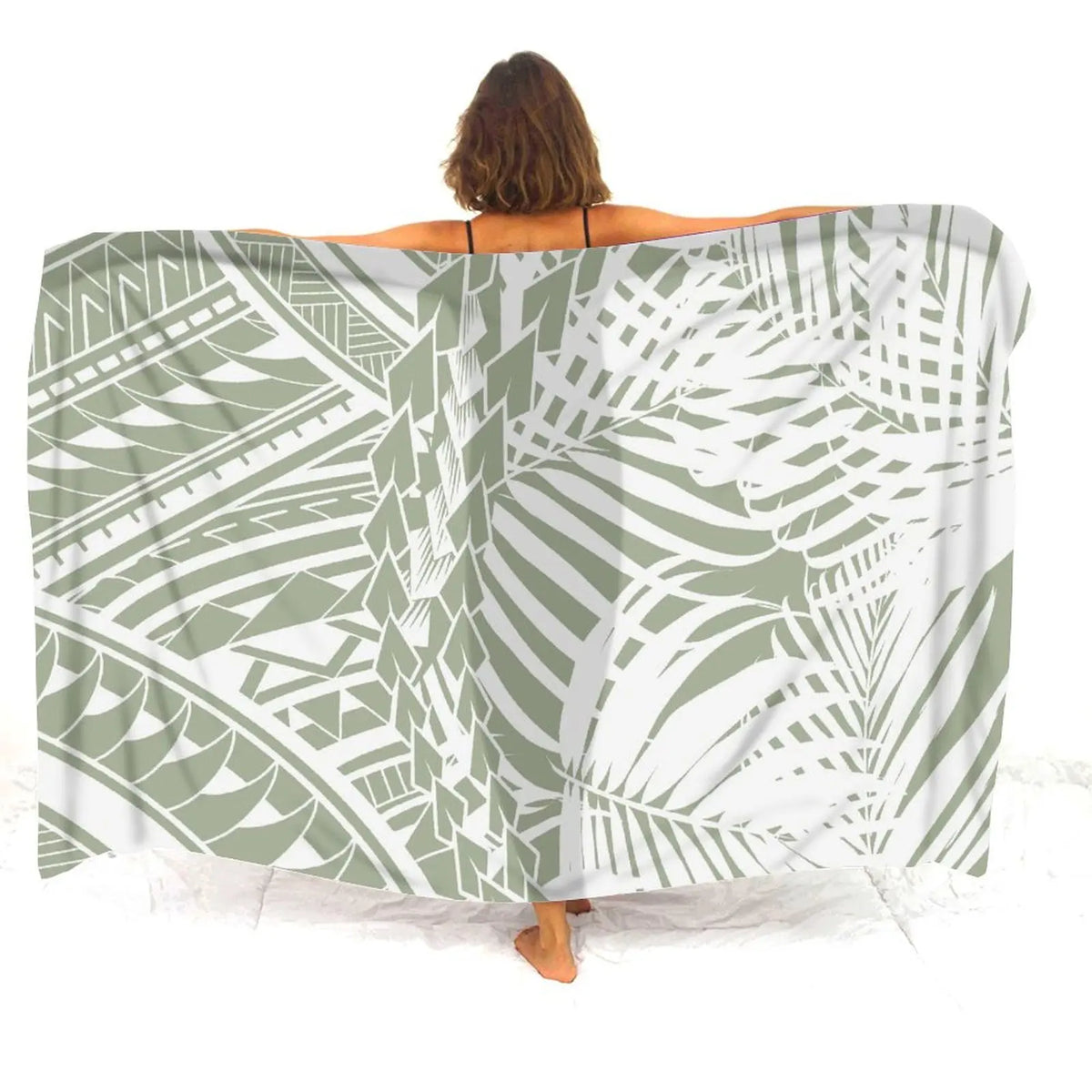 Tax Free Retro Tribal Ethnic Polynesian Women Seaside Sexy Style Sarong Soft And Comfortable Fabric Samoan Pattern Print Design - Matrix Studios