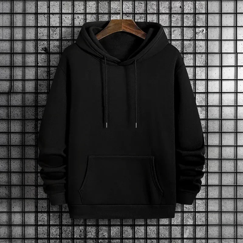 2025 Fall/winter New Arrival Men's Hoodie High Quality Solid Color Hooded Sweatshirt Male Home Outdoor Casual Fashion Pullover - Matrix Studios