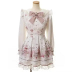 Y2k Japanese Kawaii Two-Piece Sets Long Sleeve Top + Short Skirt Sweet Women Casual Cute Print Bow Patchwork 2025 New Arrival - Matrix-studios.com