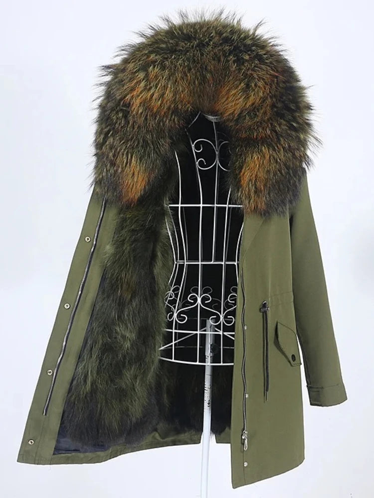 OFTBUY Winter Jacket Women Long Parka Real Fox Fur Coat Natural Raccoon Fur Collar Hood Thick Warm Streetwear Parkas New - Matrix Studios