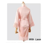 Summer Lace Sleepwear Bride&Bridemaid Wedding Robe Gown Solid Embroidery Kimono Bathrobe Women Casual Home Night Dress M L Xl - Matrix-studios.com