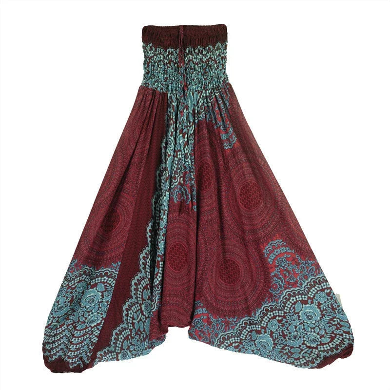 Bohemian Pants Women Pantalones Mujer Hippie High Waist Rayon Harem Baggy Boho Yoga Beach Wear Pour Femme Calca Feminina Printed - Matrix Studios