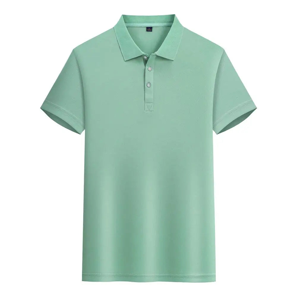 Custom Logo Lapel POLO Shirt Couple Summer Short Sleeve Moisture Transfer T Shirts Men Women Summer Simple Casual Tops - Matrix-studios.com
