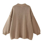 Casual Cardigan Women Sweater Loose Single Breasted O-neck Fashion Sweaters Autumn Office Female All-match Top Coat - Matrix Studios