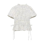 TFAFXY 2026 Summer Bow Plaid Embroidered Blouse Women Sets A-line Midi Long Skirt Suits Y2K - Matrix-studios.com