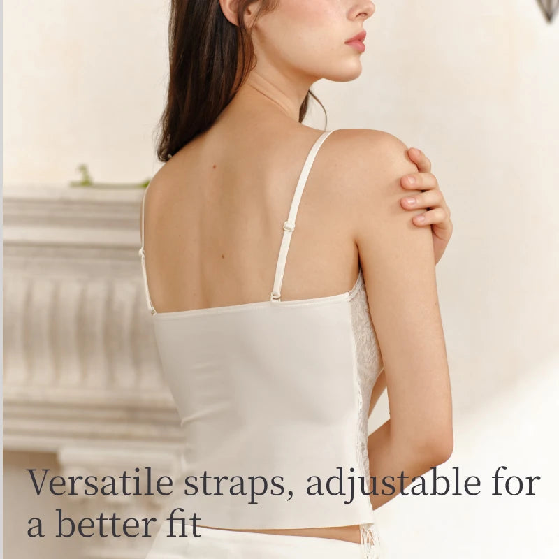 SUJIIN Sexy Lace Camisole Tank Tops Women 2026 Summer Sleeveless Beautiful Back Top Lady Simple Casual Tees Woman Clothing XD001 - Matrix-studios.com