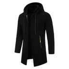 New Mens Long Sleeve Hooded Sweater for Men Zipper Sweatshirts Oversize Streetwear Warm Solid Color Autumn Jacket Hoodie Men - Matrix Studios