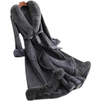 2023 Winter New Rabbit Fur Integrated Women's Coat Long  Genuine Leather Fur Fox Fur Collar Slim Fit Coat - Matrix Studios