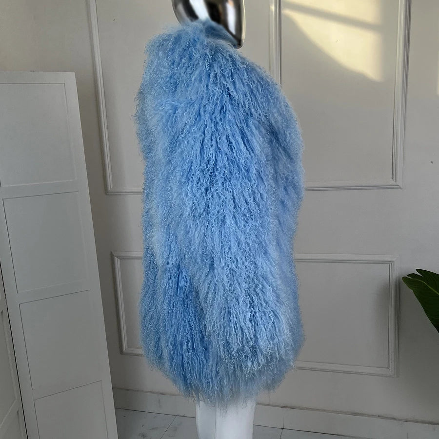 Womens Lamb Fur Coat Tibetan Sheep Fur Coats Long Winter Mongolia Sheepskin Fur Real Fur Coat Luxury Best Selling - Matrix Studios