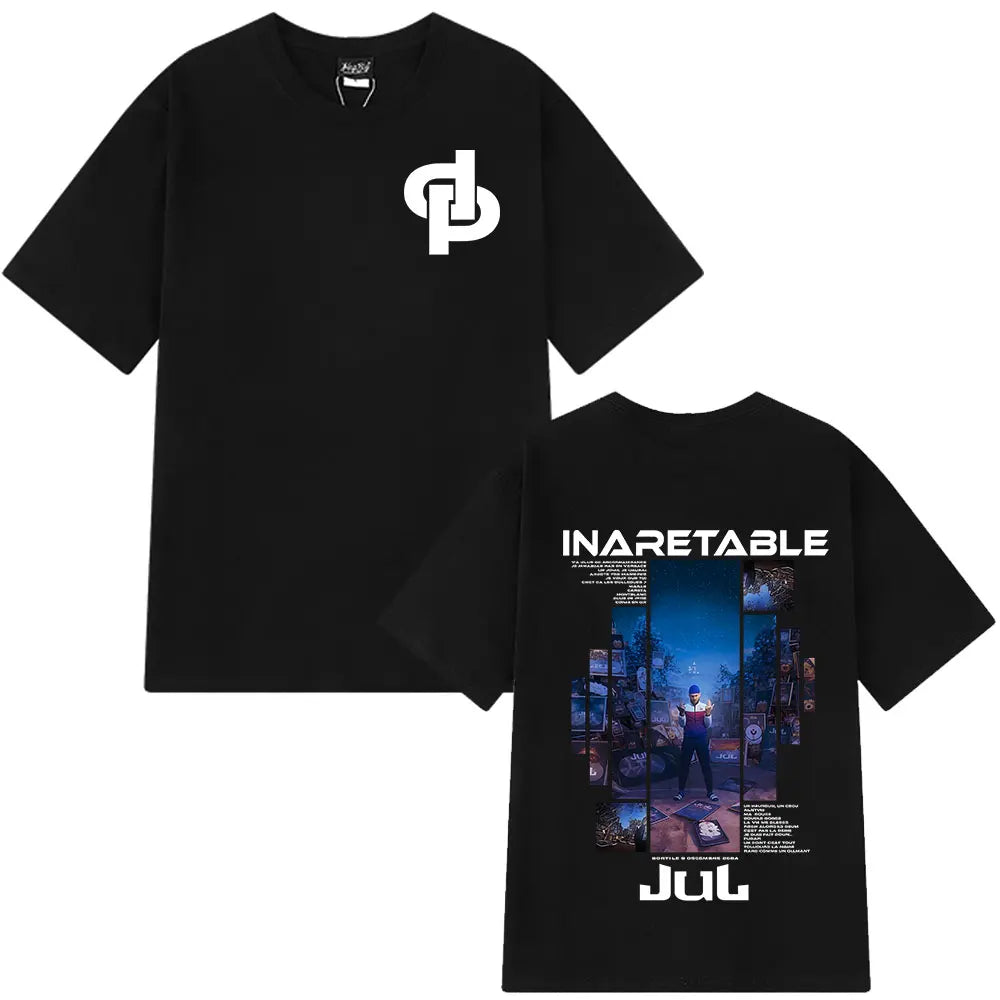 Rapper Jul Graphic Vintage T-shirt Man Woman Fashion Hip-hop T Shirt Summer Short-sleeved  Cotton Oversized Aesthetic T-shirts