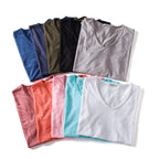 Brand Quality 100% Cotton Men T-shirt V-neck Fashion Design Slim Fit Soild Male Tops Tees Short Sleeve - Matrix Studios