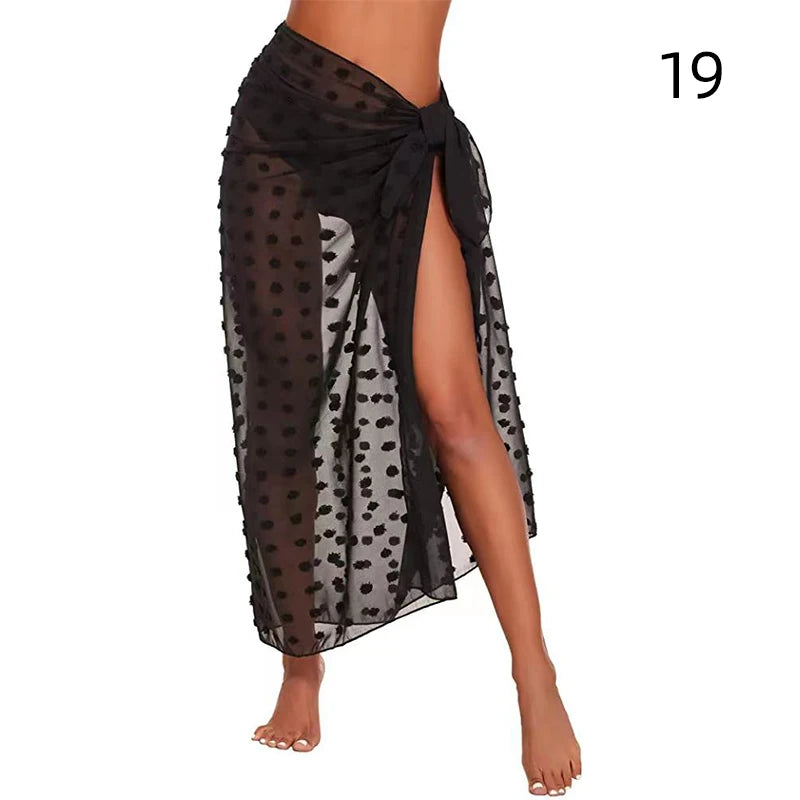 Summer Sexy Beach Skirts Women Beach Wear Chiffon Beach Wrap Skirt Towel Long Sarong Cover Up Sexy Bikini Scarf - Matrix Studios
