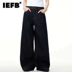 IEFB Simple Men's Denim Pants Vintage Washing Wide Leg Loose Jeans Casual Straight American Style Male Trousers New 2026 9W190 - Matrix Studios