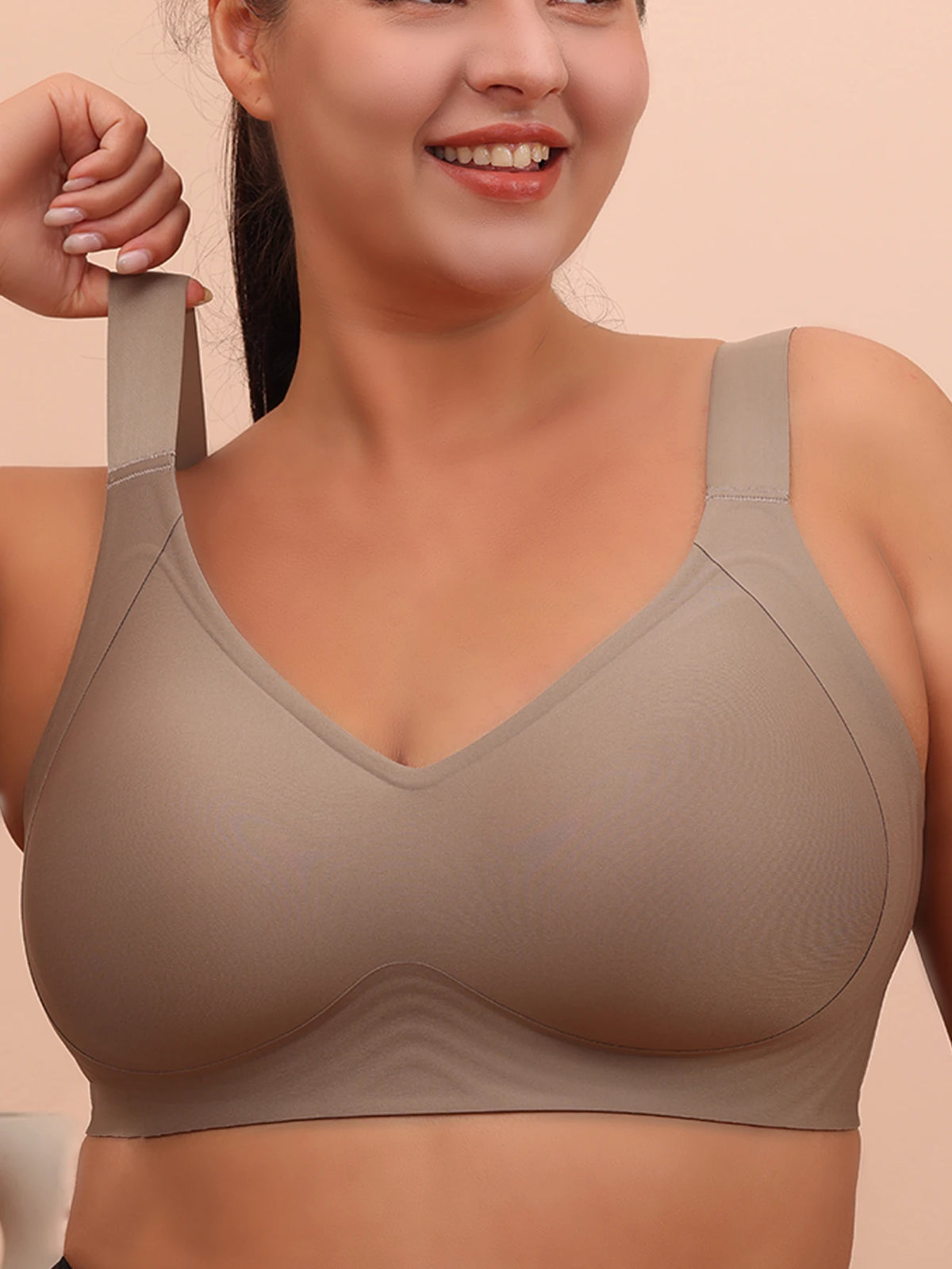 Big breasted sleeping bra for women 6XL without steel rims gathered without scars plus size vest yoga exercise anti sagging bra - Matrix Studios