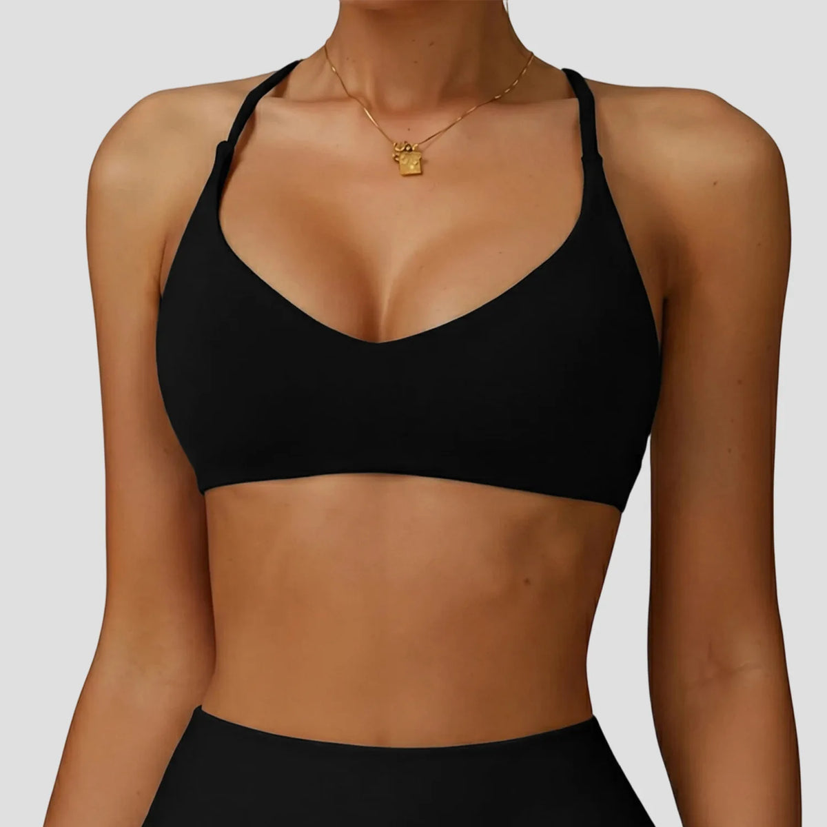 Sports Bra High  Support Women Gym Underwear Push-up Back Cross Yoga Crop Top Running Workout Fitness Pilates Solid Color - Matrix Studios