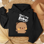 Bubu Dudu Bear Couple Hoodies Matching His and Hers Outfit Casual Cute Couple Outfits Fall Winter Men Women Daily Life Apparel - Matrix Studios