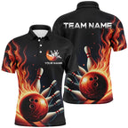 Cool Custom Team Name Bowling Man Polo Shirt Men Women 3D Printed Summer Short Sleeve Lapel Button Polo T Shirt Clothes - Matrix-studios.com