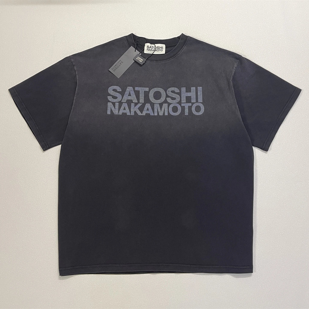 Washed Satoshi Nakamoto Vintage T Shirt Men Women Best Quality Tee Tops T-Shirt - Matrix-studios.com