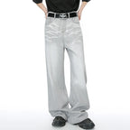 IEFB Straight Male Jeans Vintage Men's Denim Pants Tie-dyed Design Wide Leg Trousers Spring New Stylish Men Clothing 9C4276 - Matrix Studios