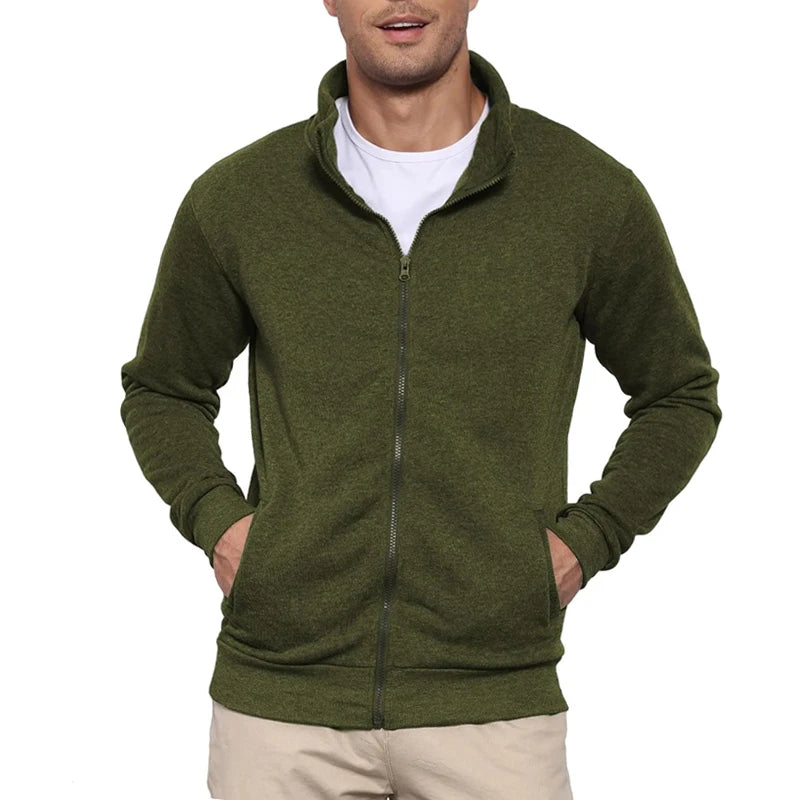 New Men's Sweat Jacket Pullover Hoodie Sweatshirt Man Without Hood with Zip Jacket Outdoor Sport Lightweight Streetwear M-3XL - Matrix Studios