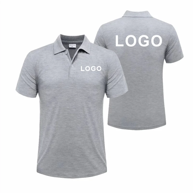 Customized Logo Breathable Polo Shirt Casual Company Group Clothing Lapel Short Sleeve Polo Shirts Work Clothes Print Embroidery - Matrix-studios.com
