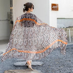 Large 125x180cm Shawl Sarong Wrap Thin Transparent Travel Beach Sunscreen Scarf for Women Bikini Brazilian Swimsuit Cover-ups - Matrix Studios
