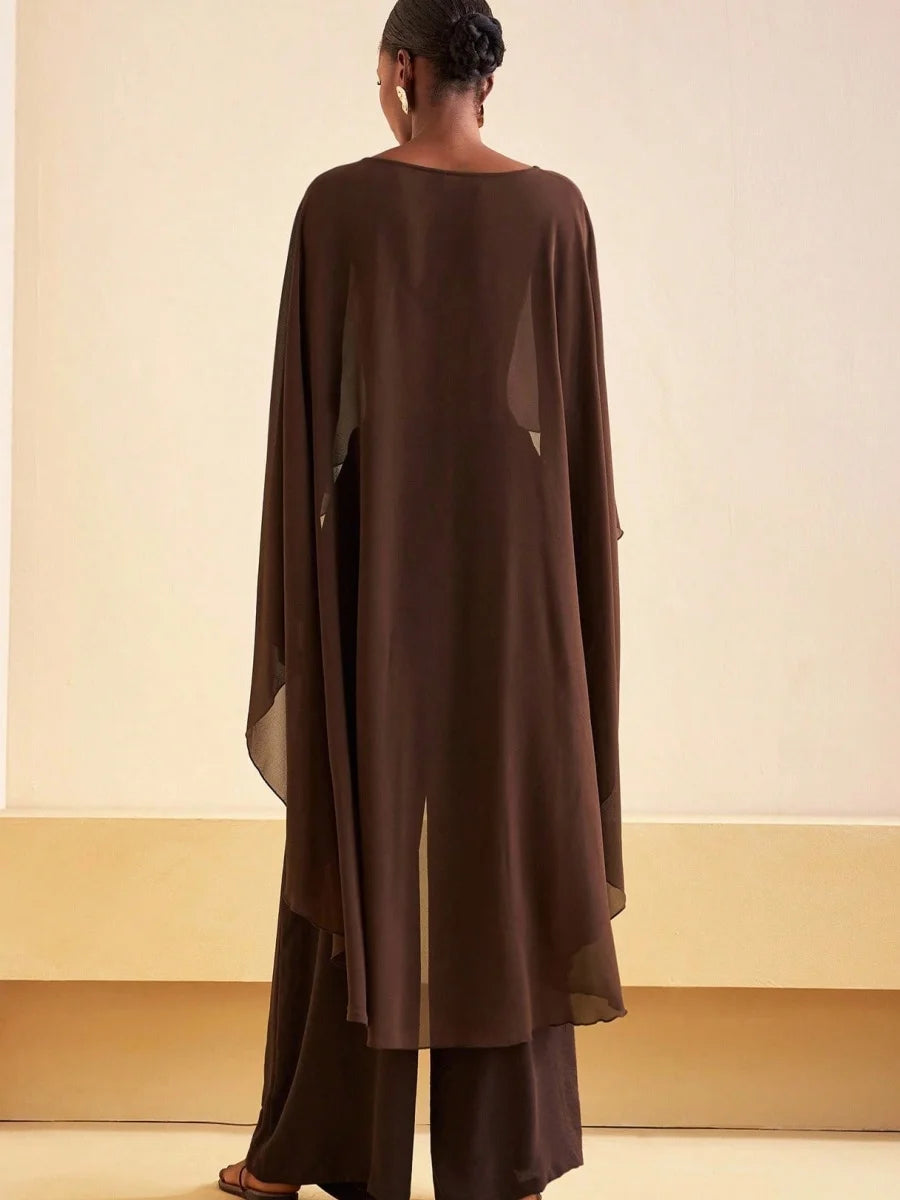 Sheer Poncho Top for Women Asymmetrical Mesh Shawl Wraps See Through Chiffon Capelet Evening Dress Wedding Cover Up - Matrix Studios